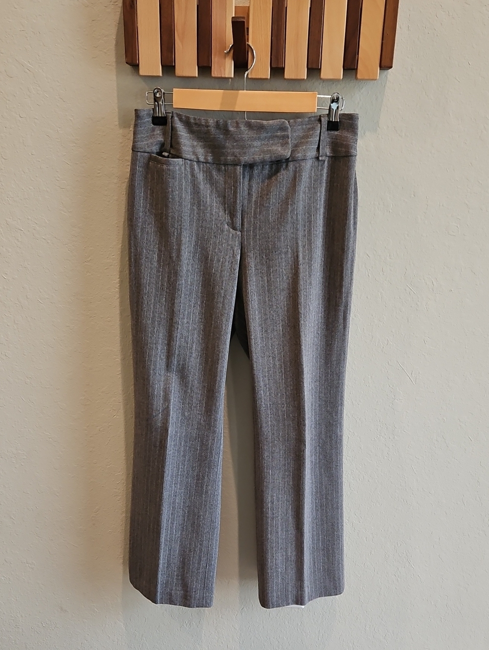 Rafaella Gray Pinstripe Dress Pants